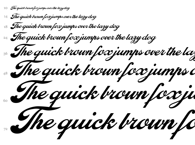 Enthrall font waterfall